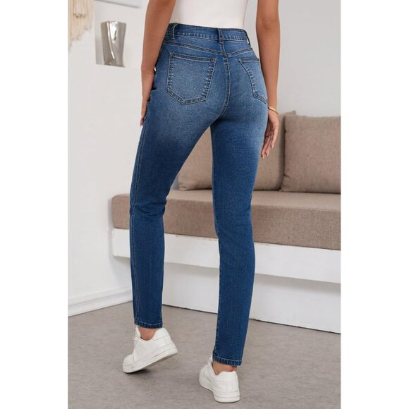 Women's Stretchy High Waisted Skinny Jeans Denim Jeggings Size 14 - Picture 5 of 6